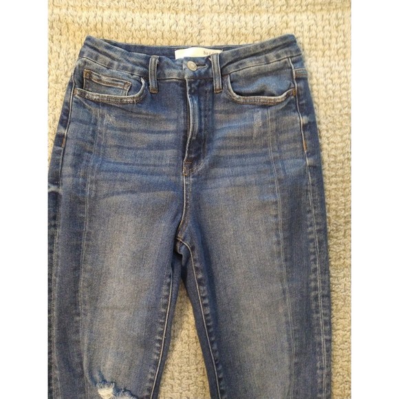 Bridge by gly buckle ultra high rise  ankle distressed jeans Sz 26 Boho Summer - Picture 3 of 9